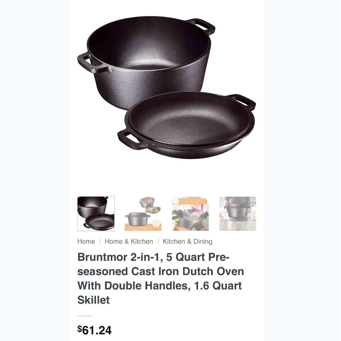 Cast Iron Dutch Oven & Skillet - photo 4