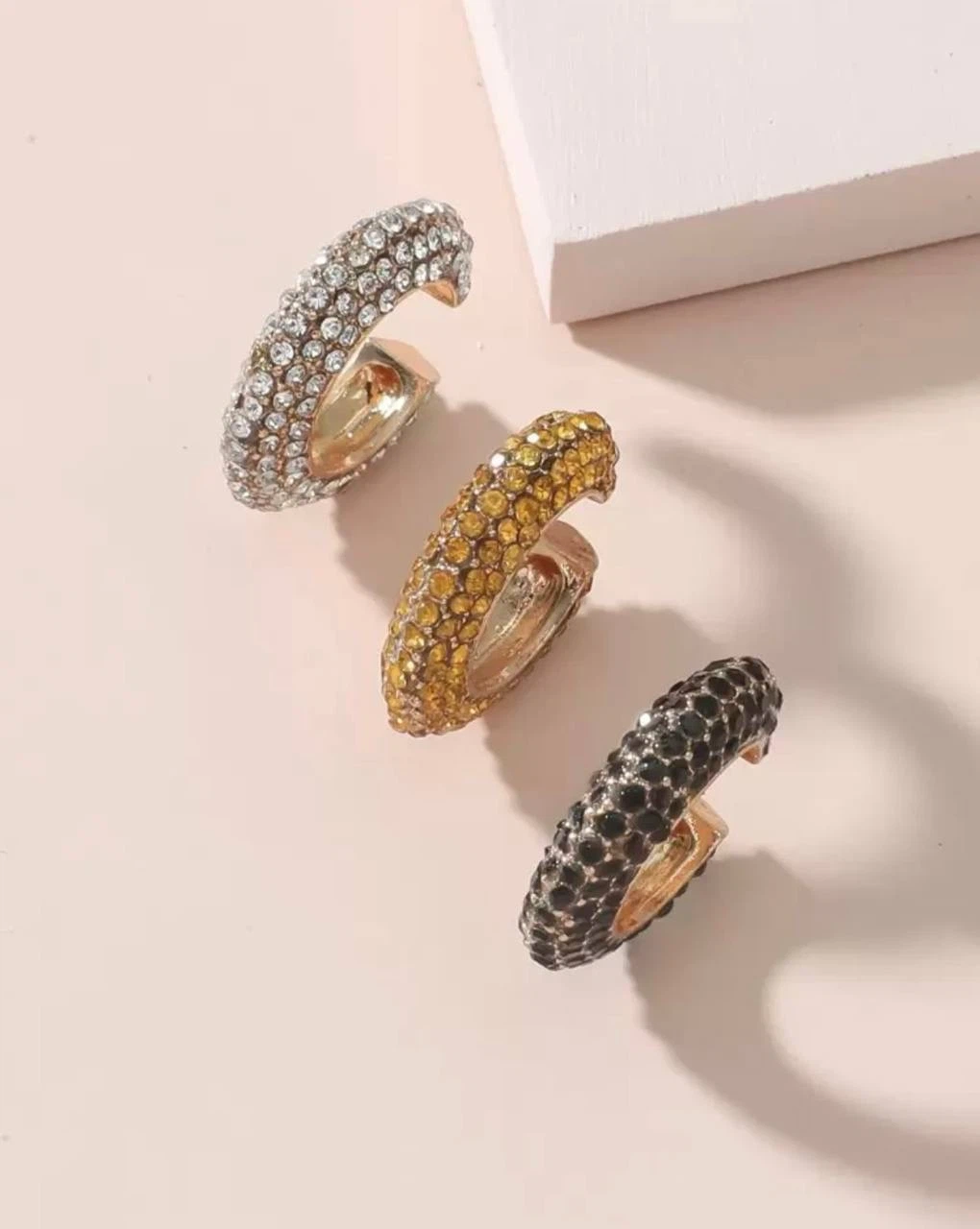 Set of 3 Crystal Ear Cuffs - photo 3