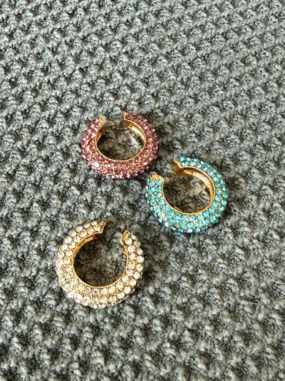 Crystal rhinestone ear cuff set ( 3 pieces) - photo 3