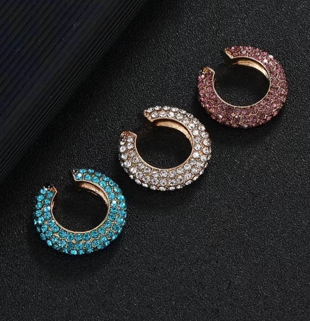 Crystal rhinestone ear cuff set ( 3 pieces) - photo 5