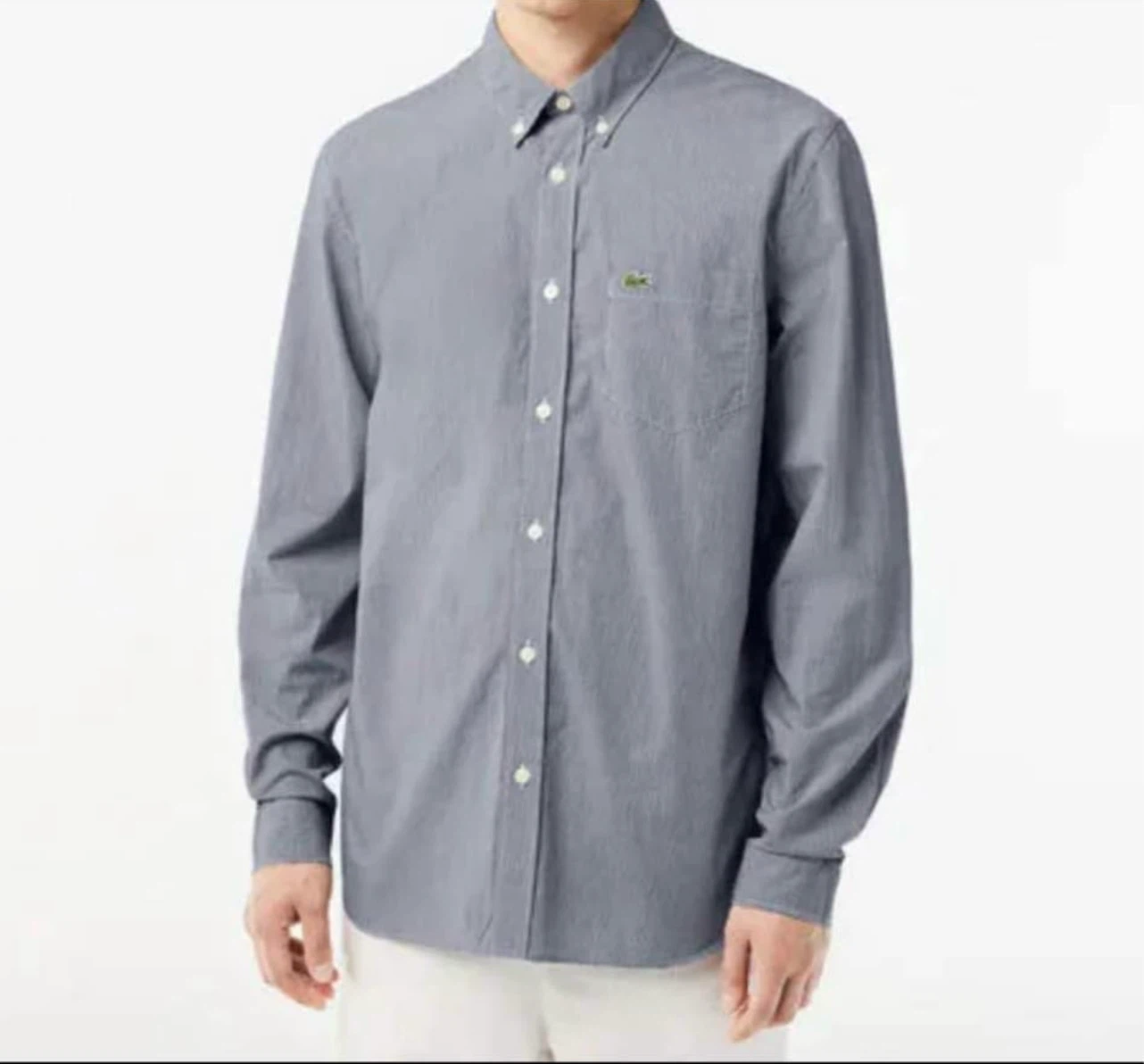 Lacoste Regular Fit Button-Down Shirt - Grey