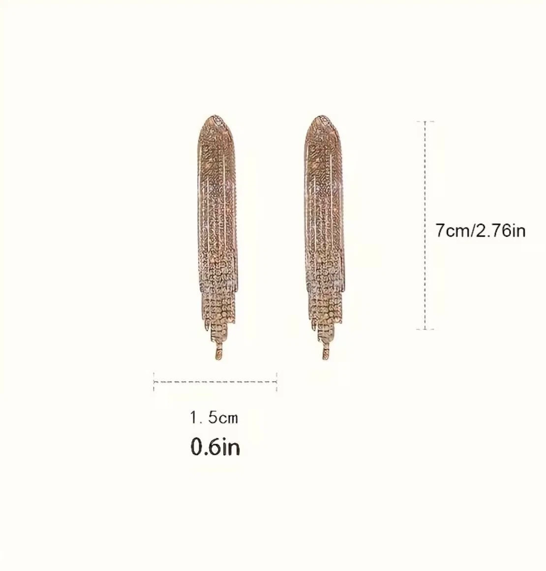 Crystal Tassel Drop Earrings - photo 2