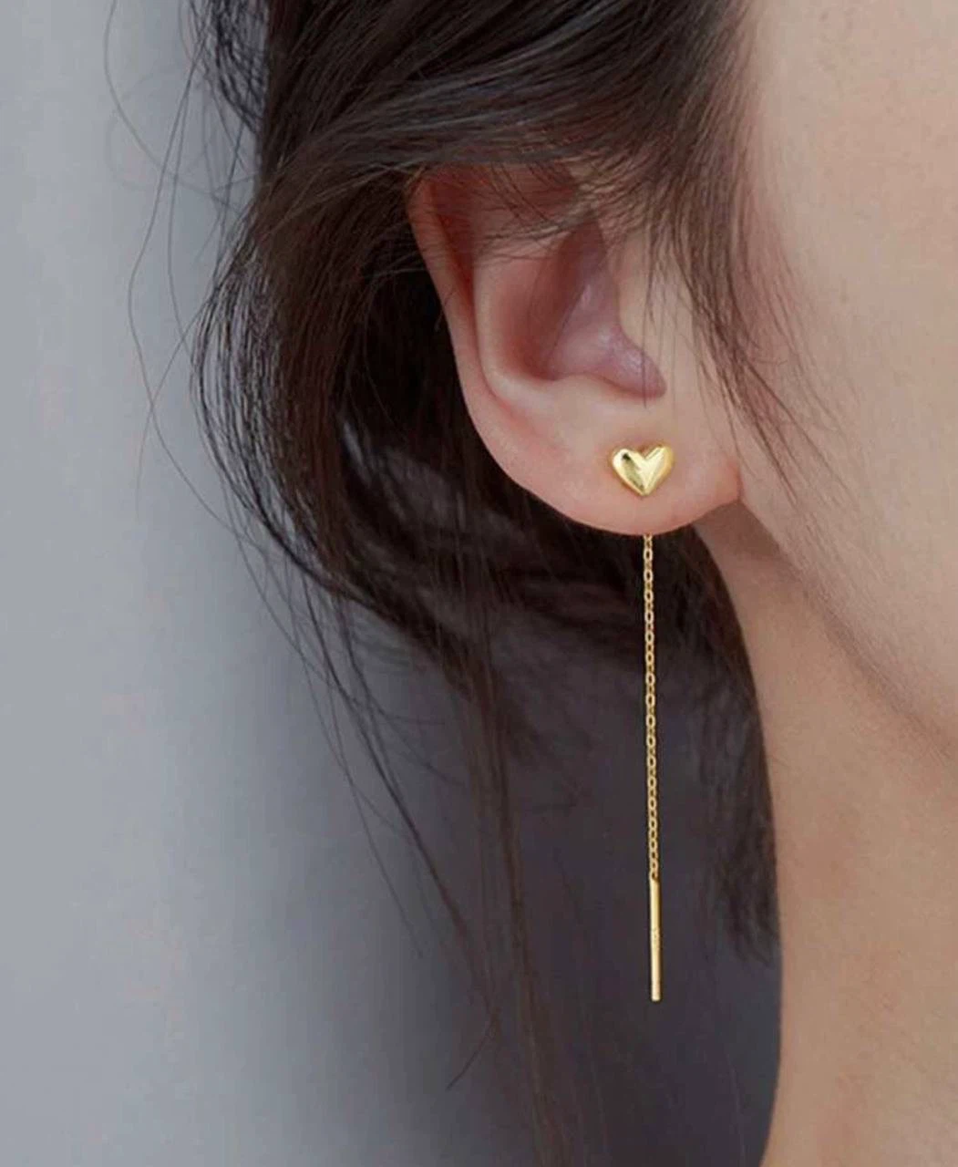 Heart decor earrings