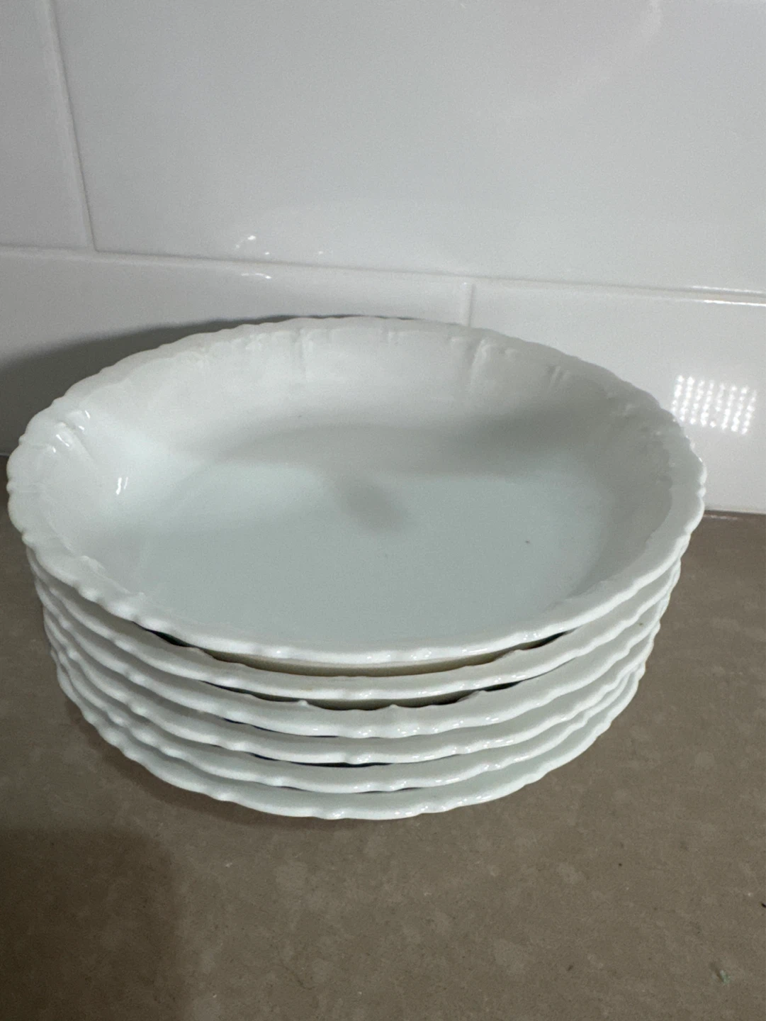 MZ Austria Set of 6 White Porcelain Pie Plates - photo 4