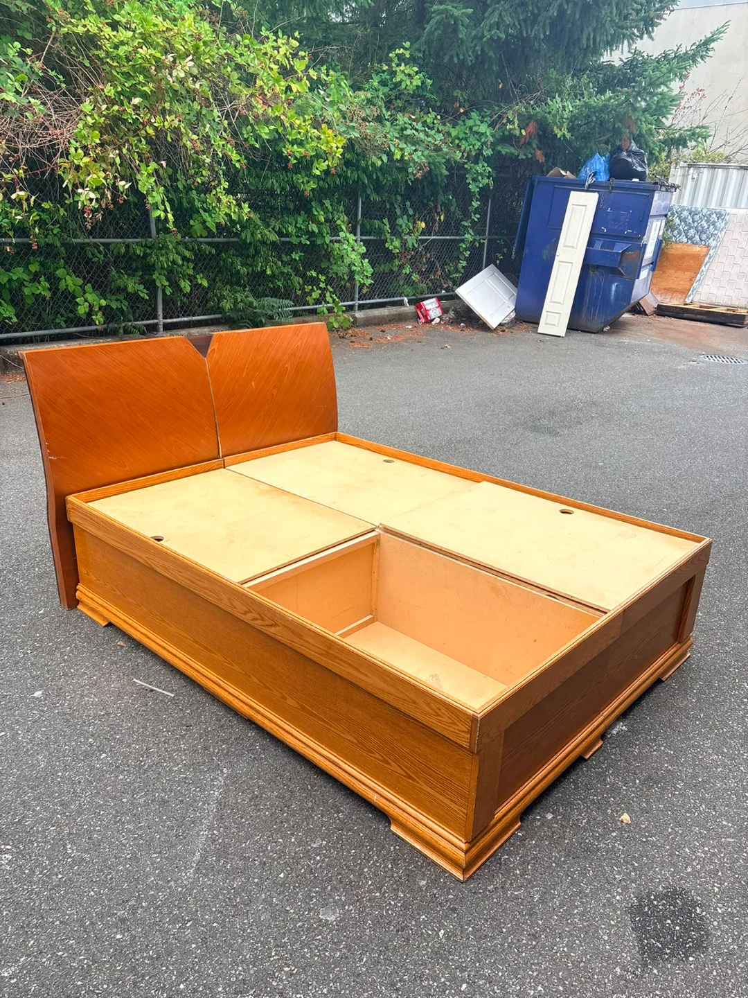 Queen box bed