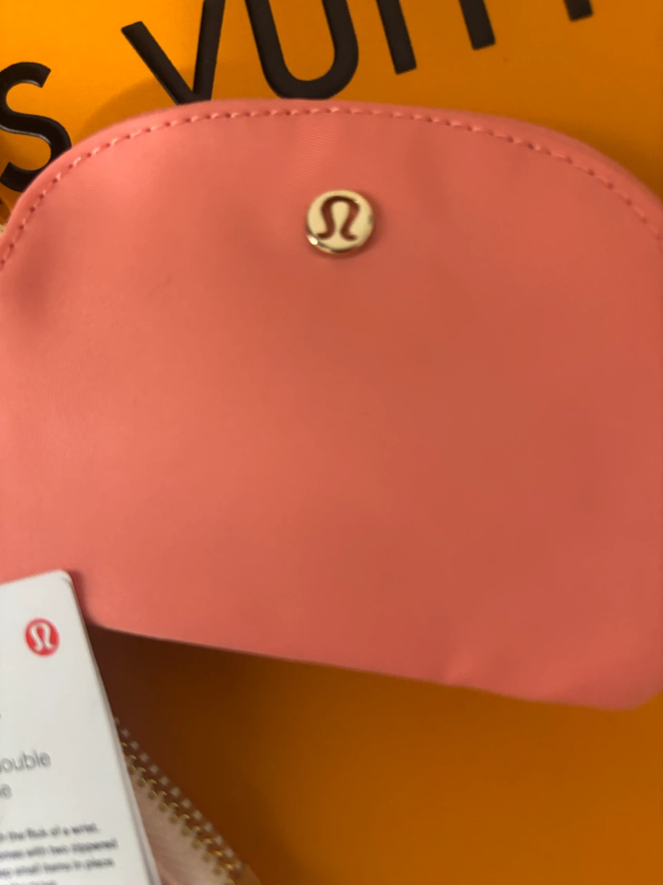 Lululemon Dual Pouch Wristlet - Light Pink & Coral - photo 3