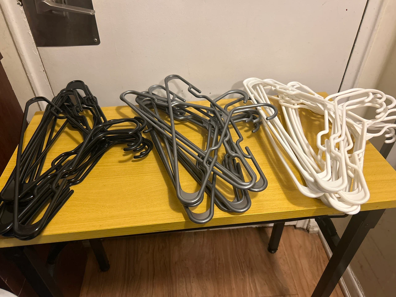 Plastic Clothes Hangers (Black, Grey, White) $5 per dozen