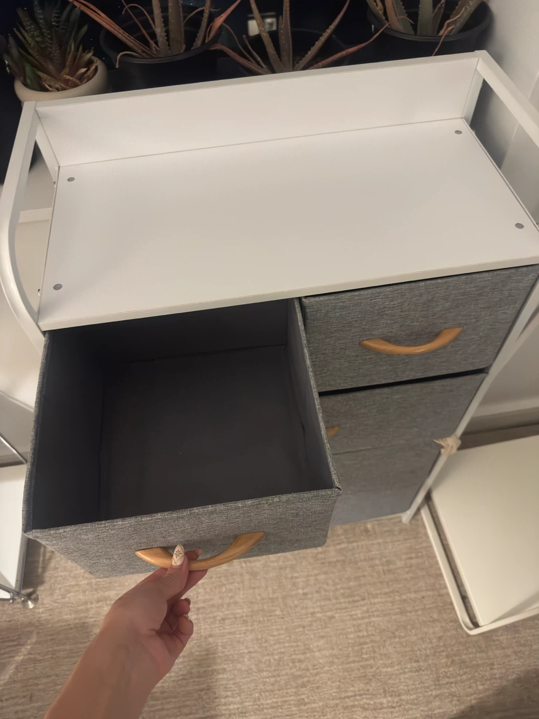 5-Drawer Fabric Dresser - Gray - photo 2