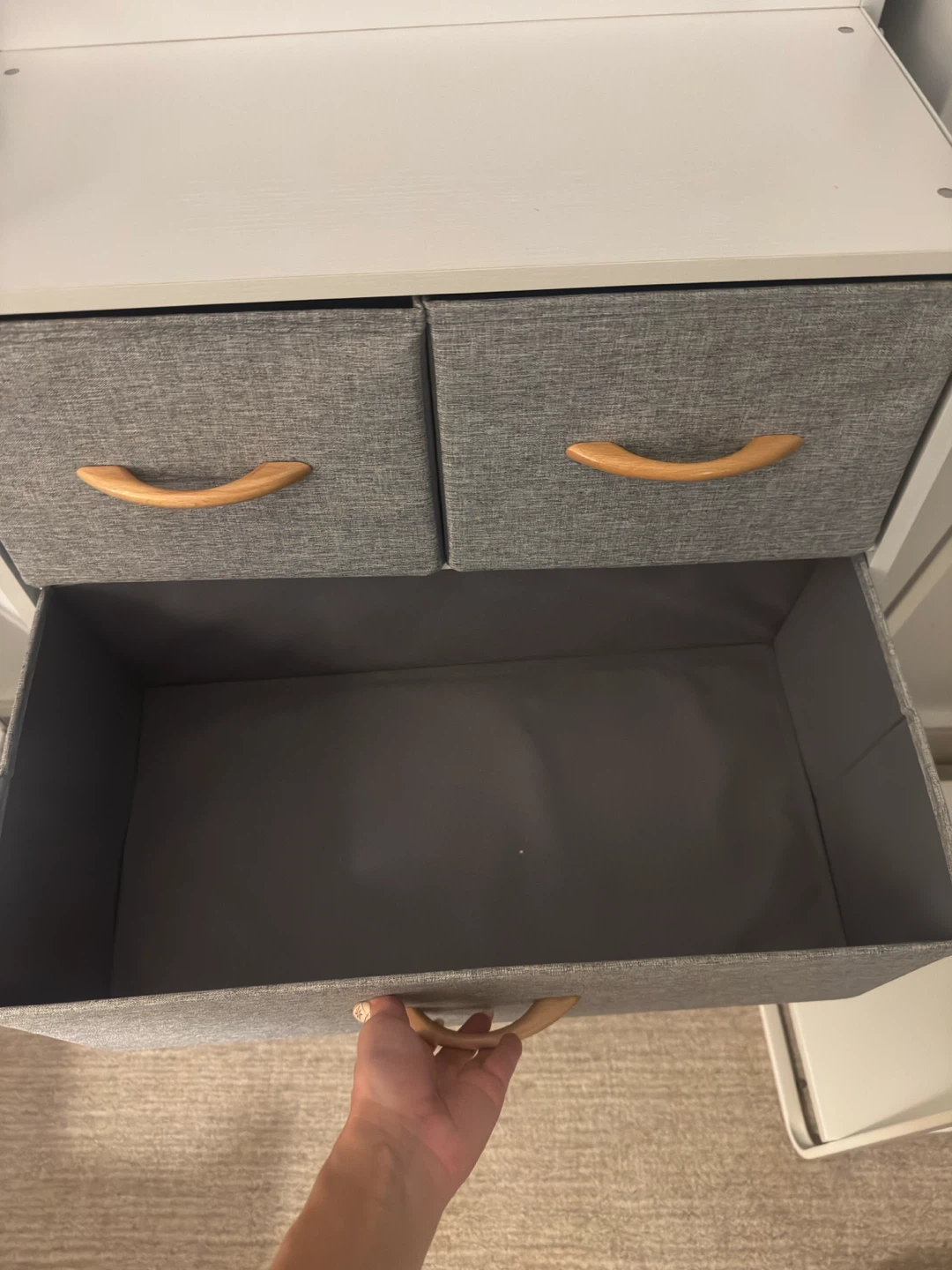 5-Drawer Fabric Dresser - Gray - photo 3
