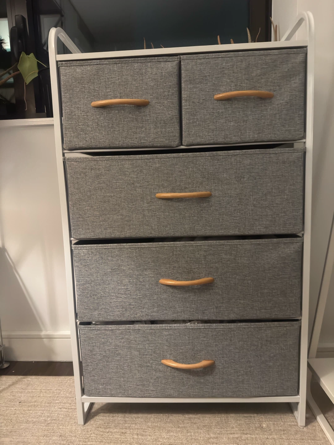 5-Drawer Fabric Dresser - Gray - photo 4