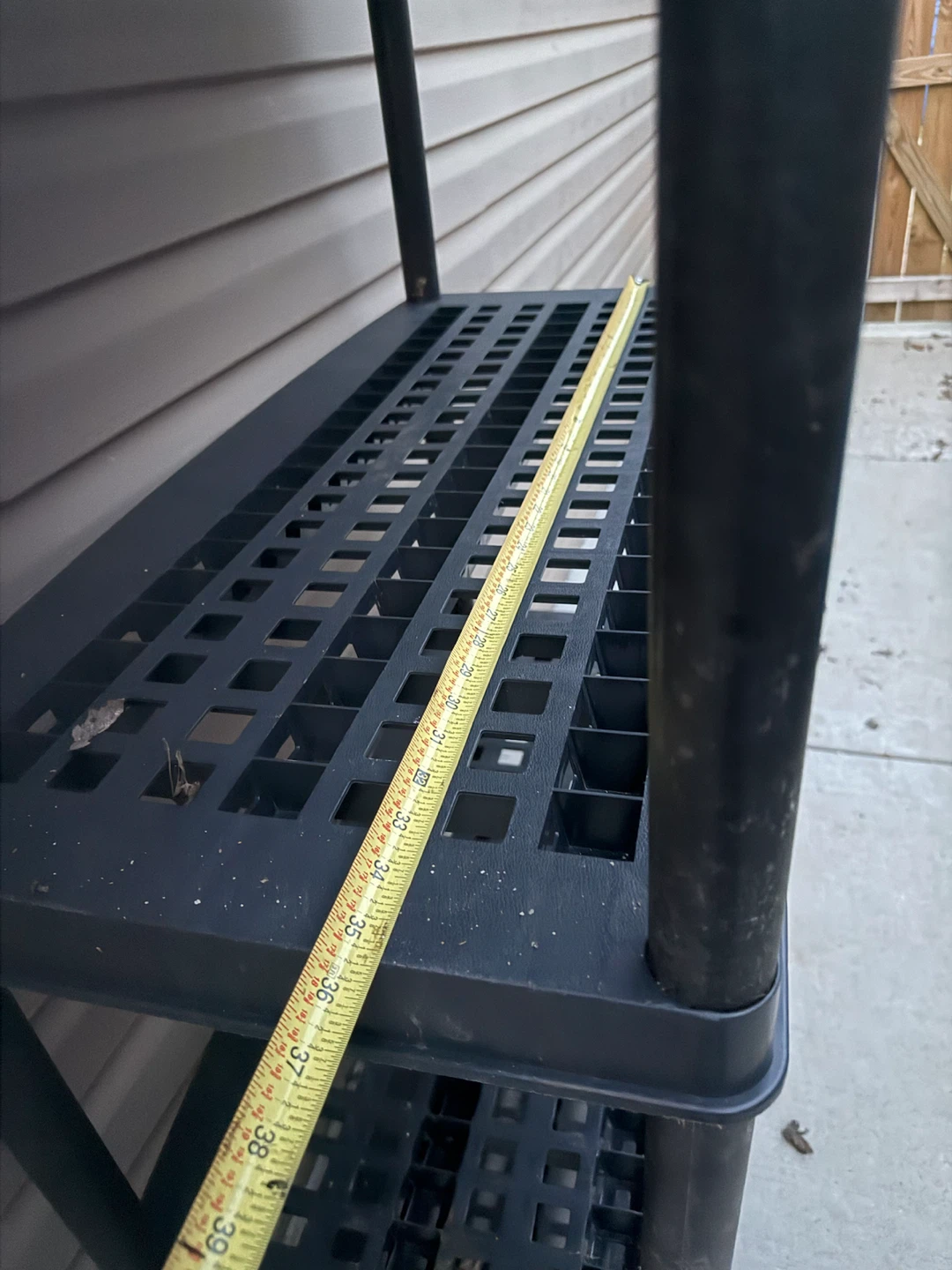 Black 4-Tier Plastic Shelving Unit - photo 4