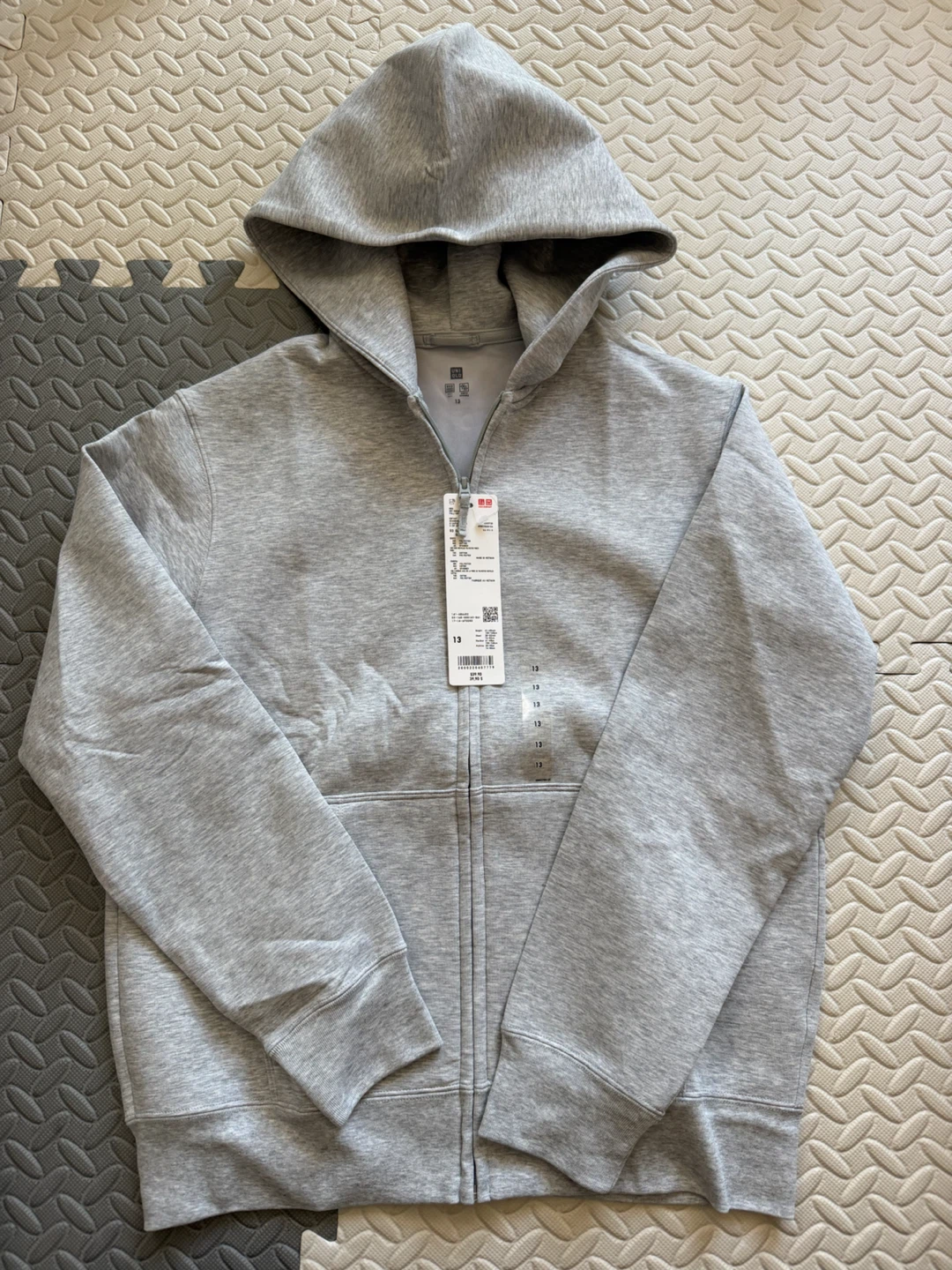 UNIQLO Kids Dry Sweat Full-Zip Hoodie - Gray, Size 13Y(160) - photo 3