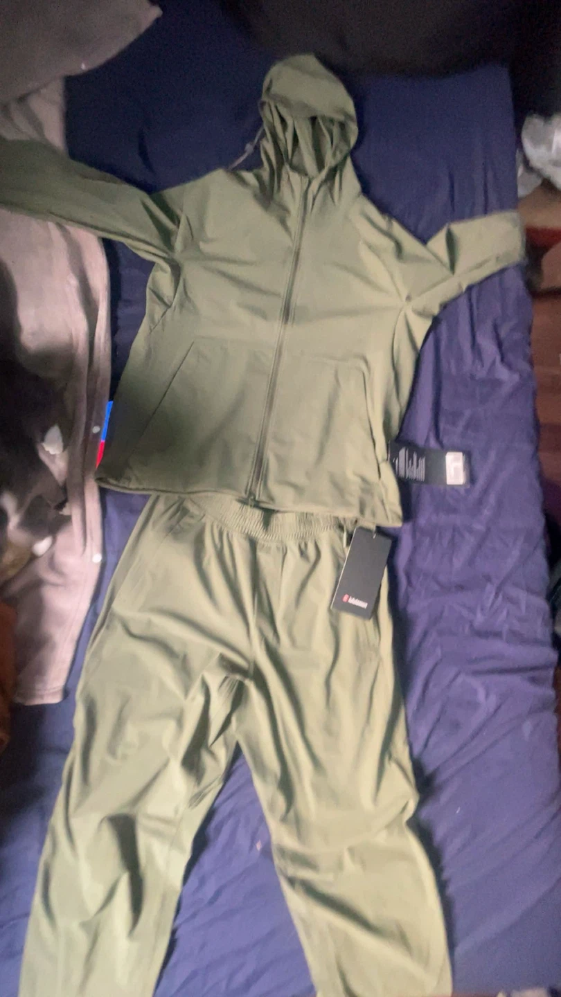 Lululemon Pace Breaker Jacket and Pants Set - Green - Size S - photo 2