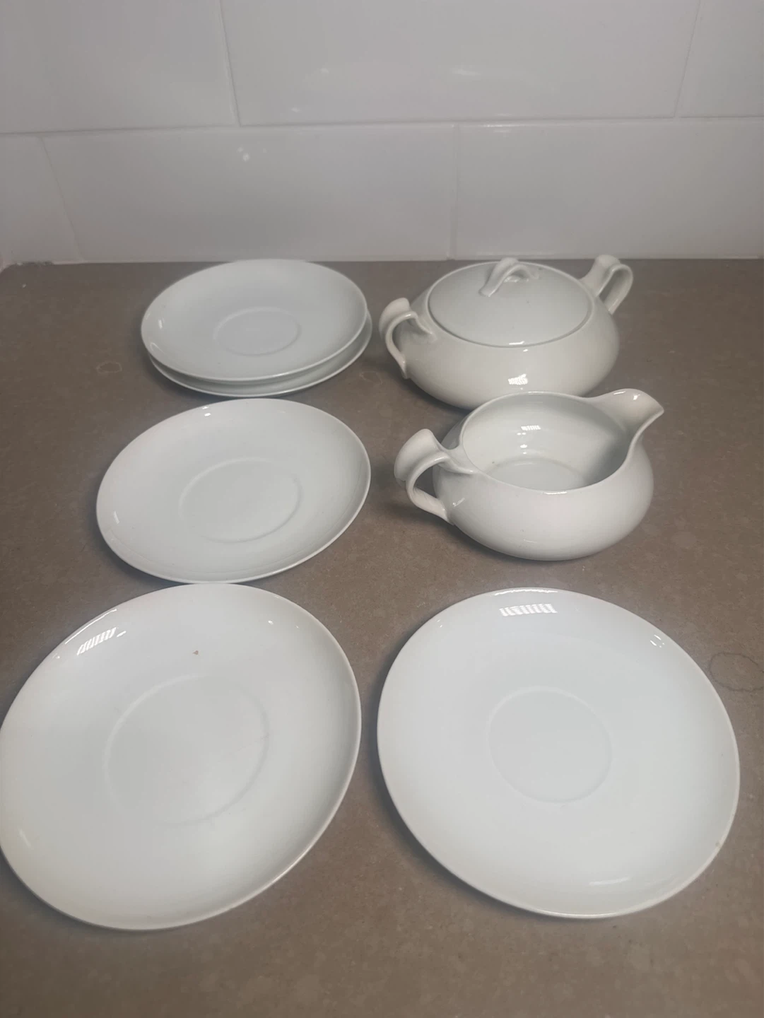 Haviland France Gravy Boat and Saucers Set