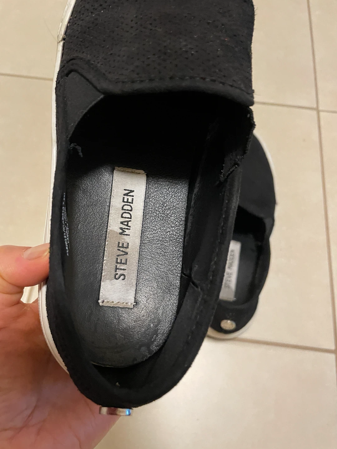Steve Madden Black Perforated Slip-On Sneakers - photo 3