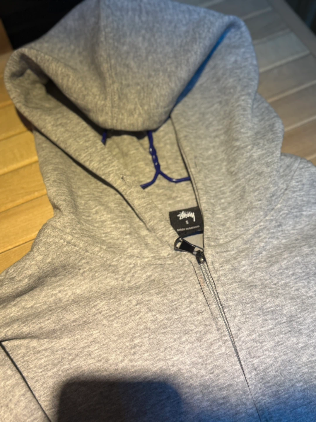 Stüssy Grey Zip-Up Hoodie - photo 4