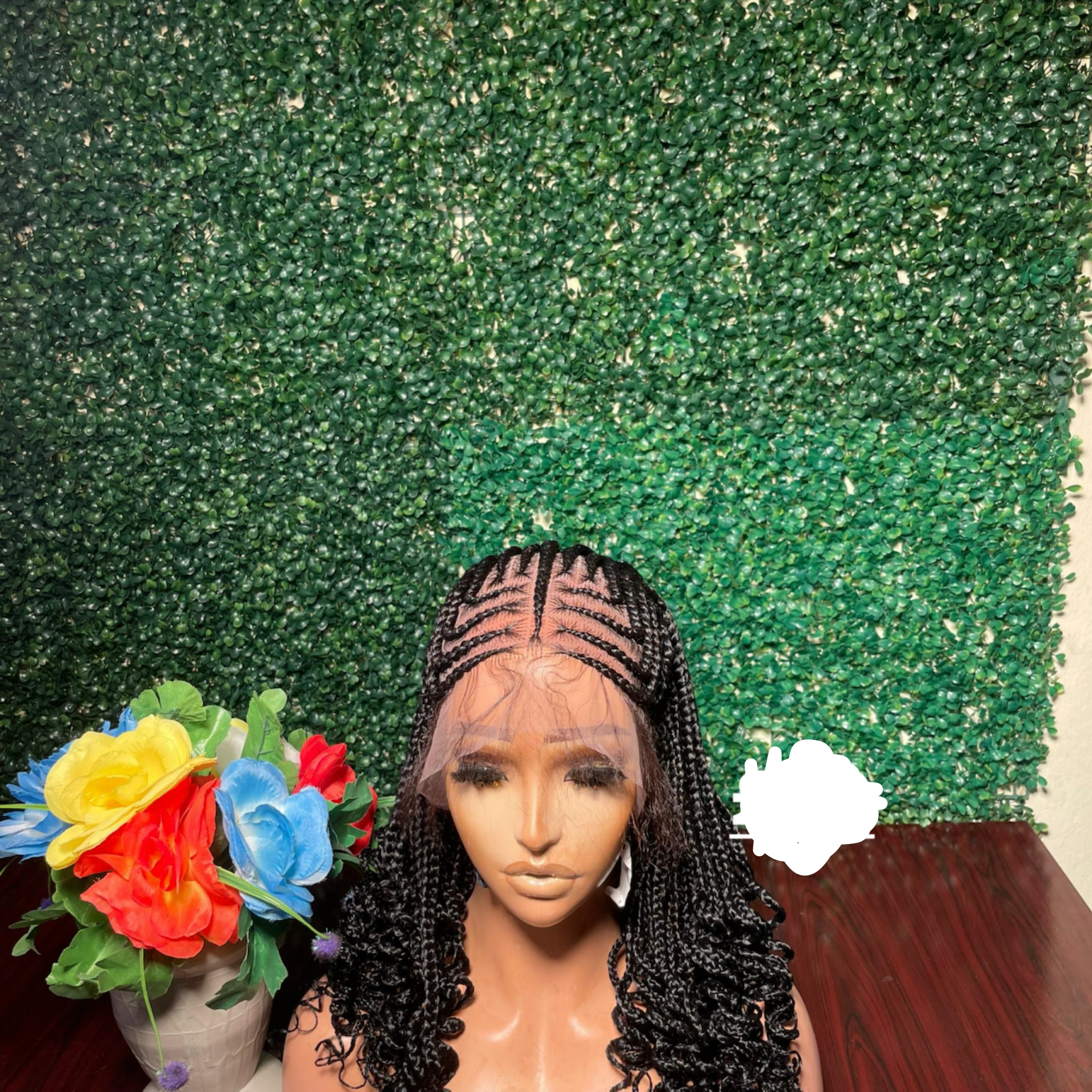 Braided Wig with Curls - photo 2