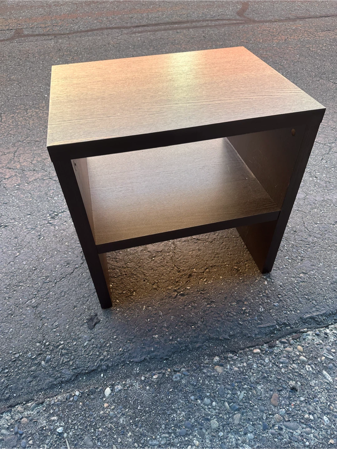 Wood Side Table with Shelf