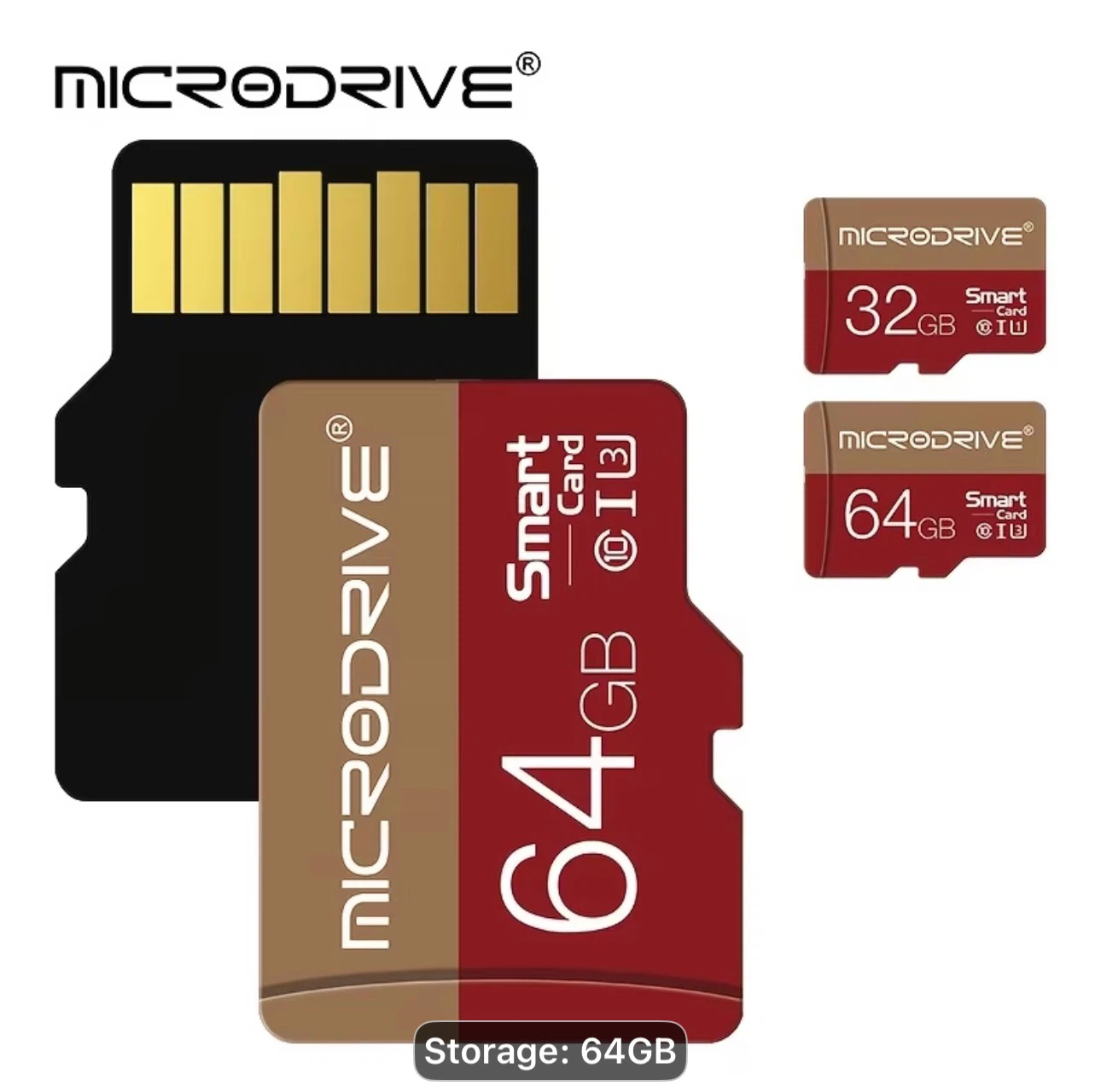 MICRODRIVE U3 SDHC Class 10 Memory Card.