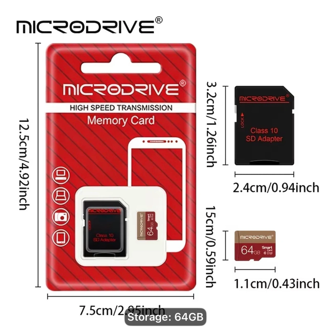 MICRODRIVE U3 SDHC Class 10 Memory Card. - photo 3