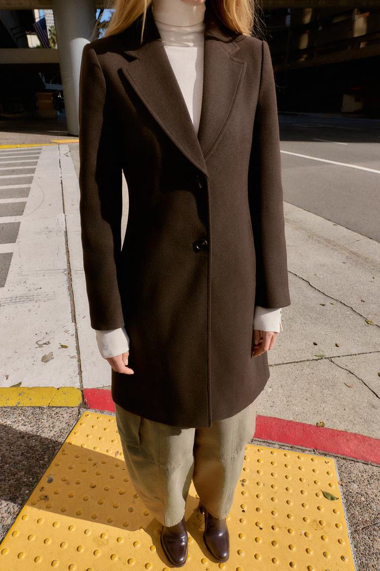 Zara Women's Brown Wool Blend Coat - photo 5