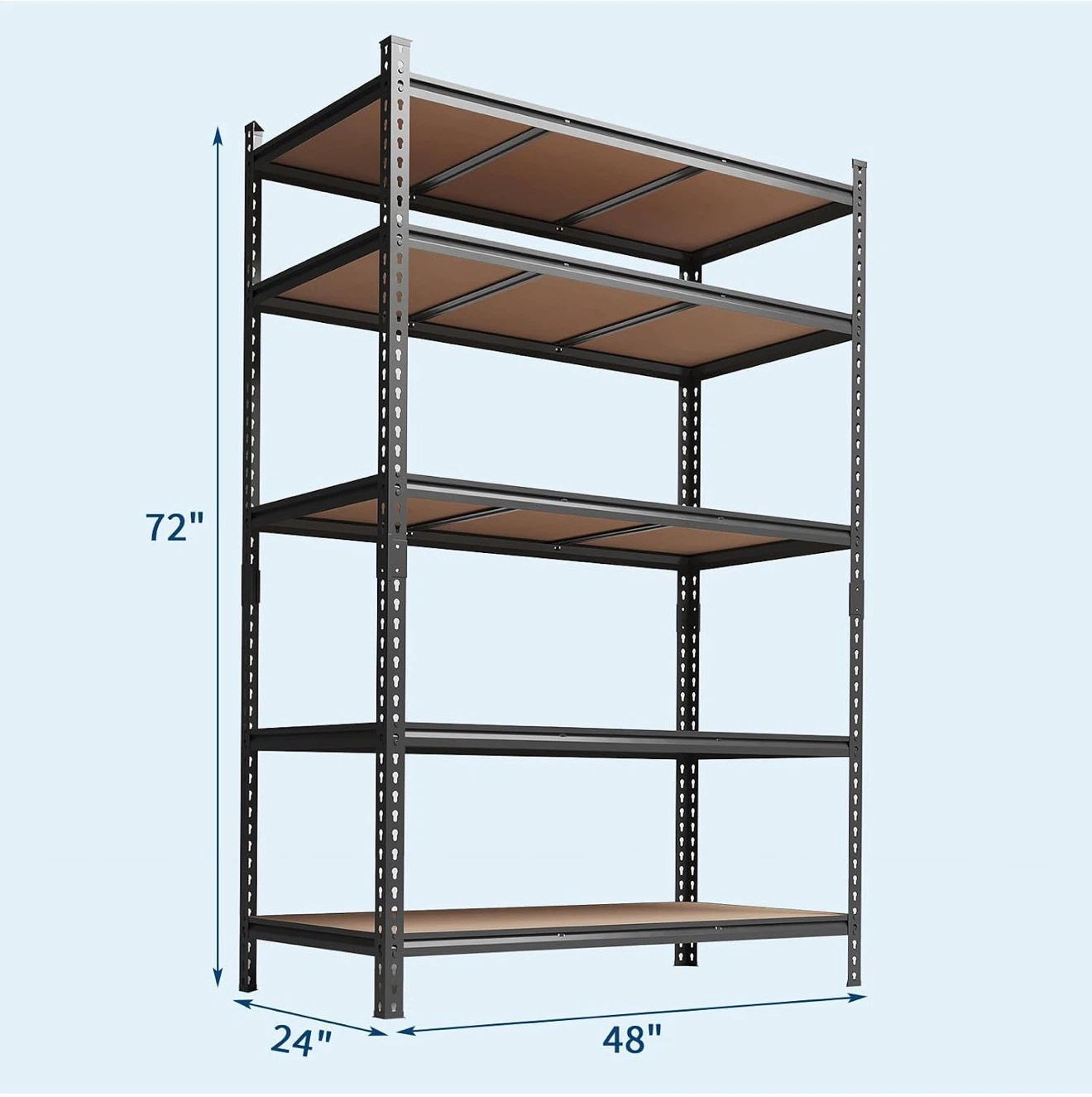 48" x 24" x 72" Metal Storage Shelving Unit - photo 2