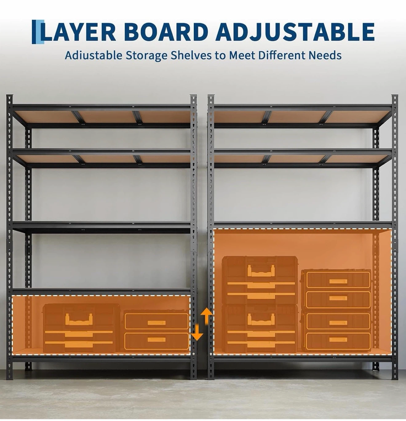 48" x 24" x 72" Metal Storage Shelving Unit - photo 3