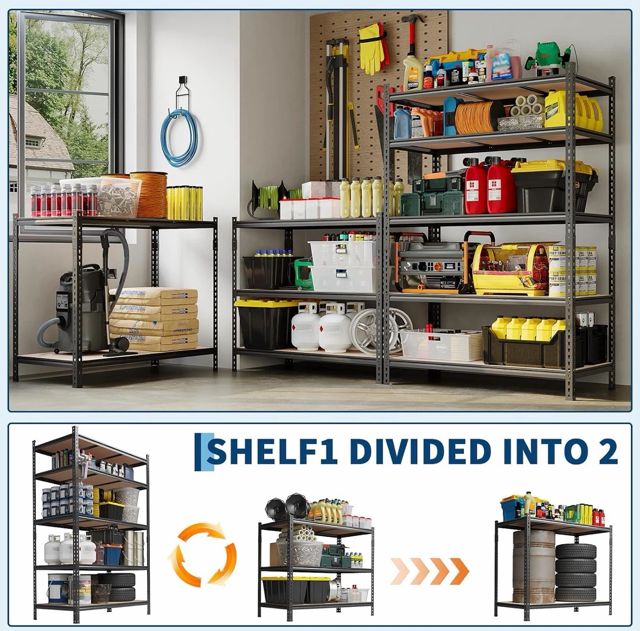 48" x 24" x 72" Metal Storage Shelving Unit - photo 5