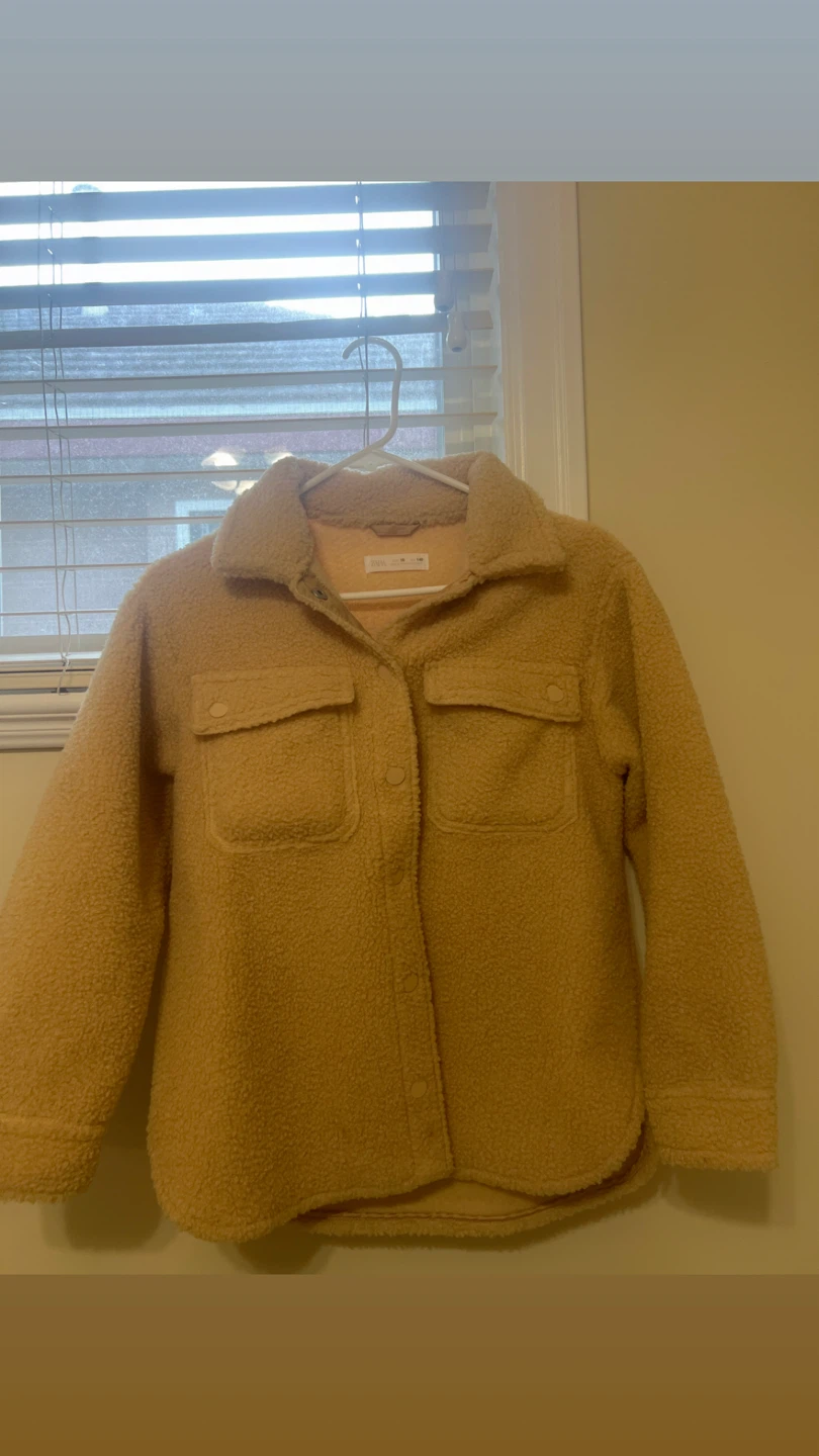 Zara Light caramel Sherpa Shacket