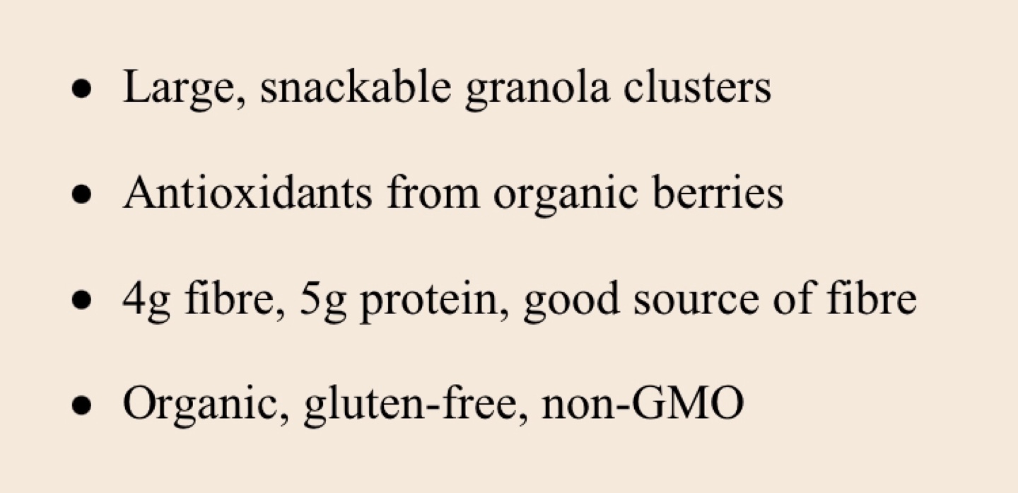 Earths Own brand Organic Granola: Summer Berries - photo 2