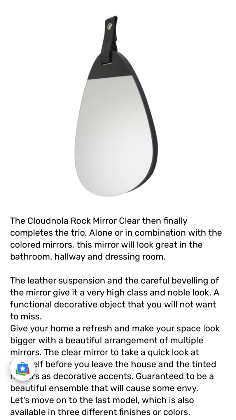 Cloudnola Stone Mirror Smoke 26.5 x 37 x 1.3 cm - photo 5