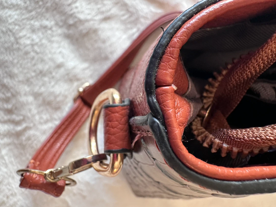 Faux Crocodile Leather Handbag - photo 5