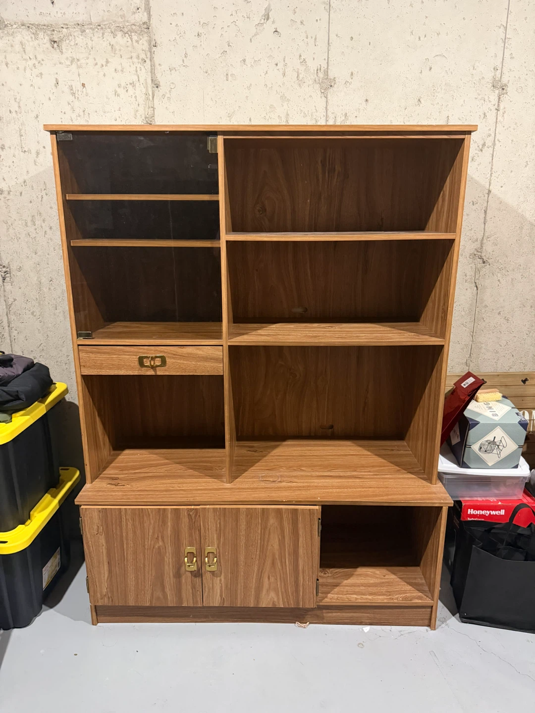 Wood Grain Bookshelf/Cabinet