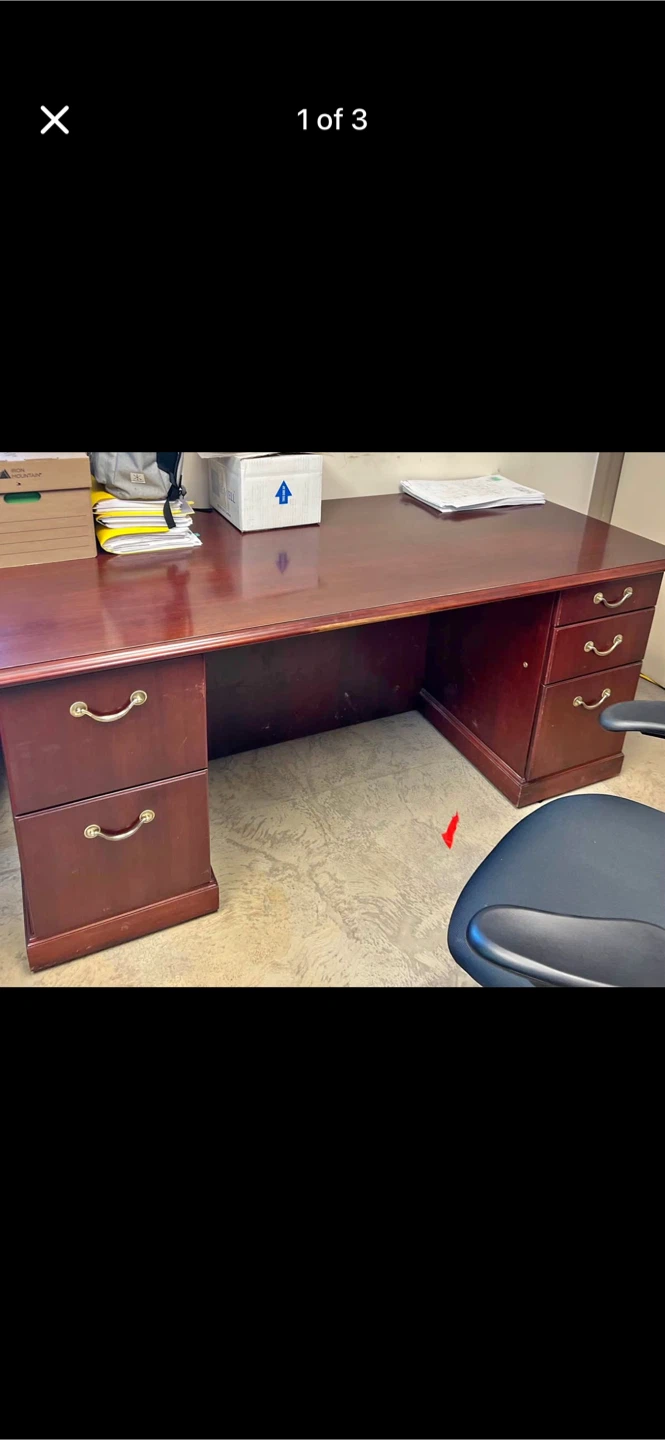 Mahogany Executive Desk - photo 2