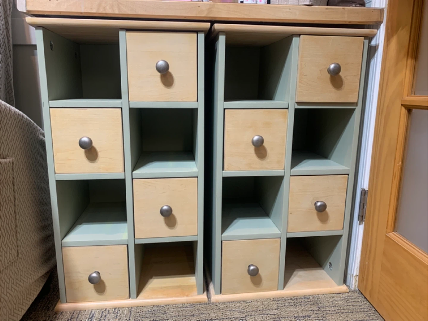 Eight cubicle cabinet