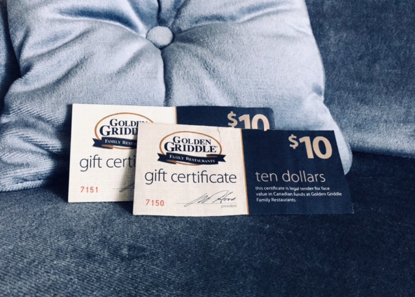 $20 Golden Griddle Vouchers - $10x2