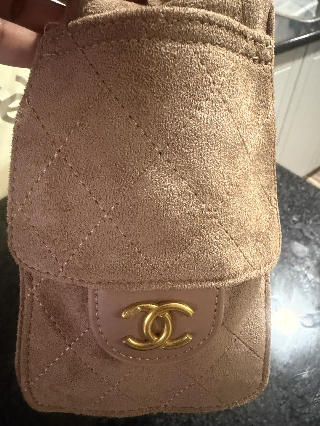 Chanel Quilted Suede Shoulder Bag - photo 3