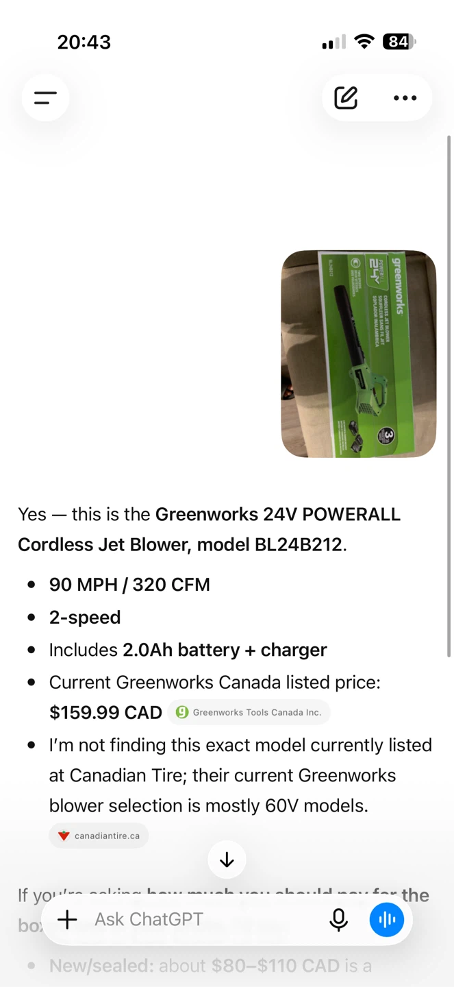 Greenworks 24V Cordless Jet Blower BL24B212