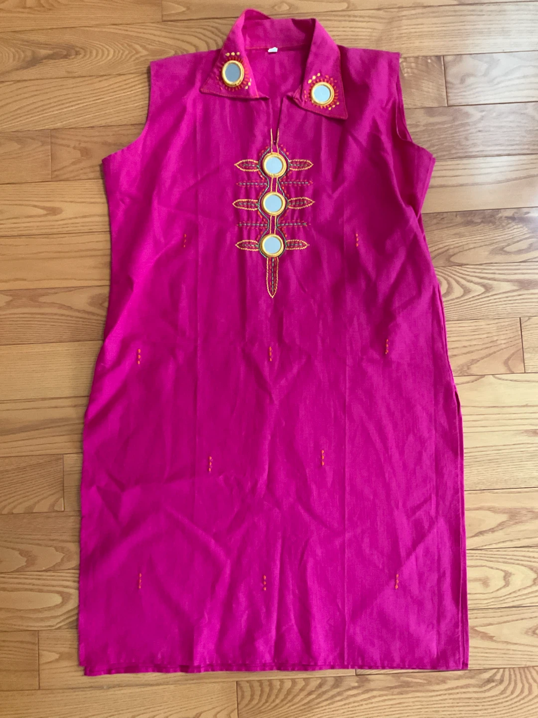 Fuchsia Knee-length Tunic/Summer Kurti/Dress - Size 36 (S?)