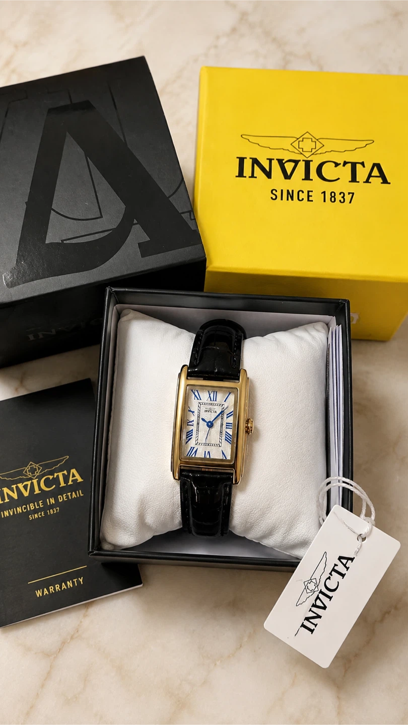 Invicta Celestial 70376 Women’s 22mm Gold Black Leather Quartz - photo 5