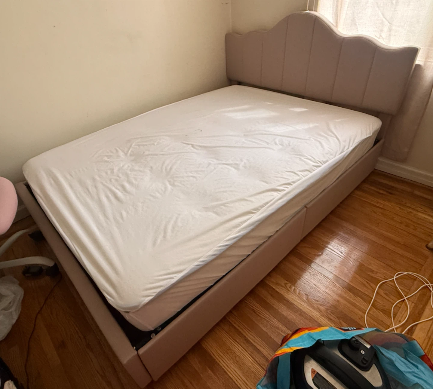 Full-size bed with drawers