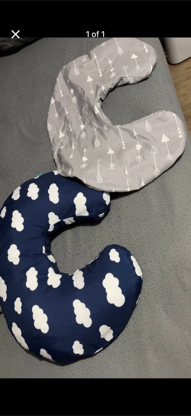 Nursing Pillow with Cloud and Arrow Designs