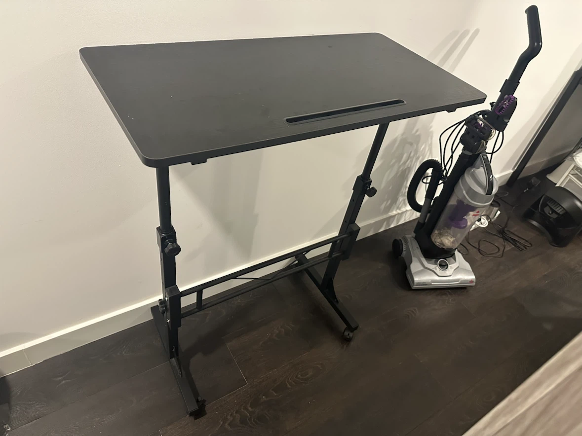 32” Standing Desk Adjustable Height Rolling Desk Black
