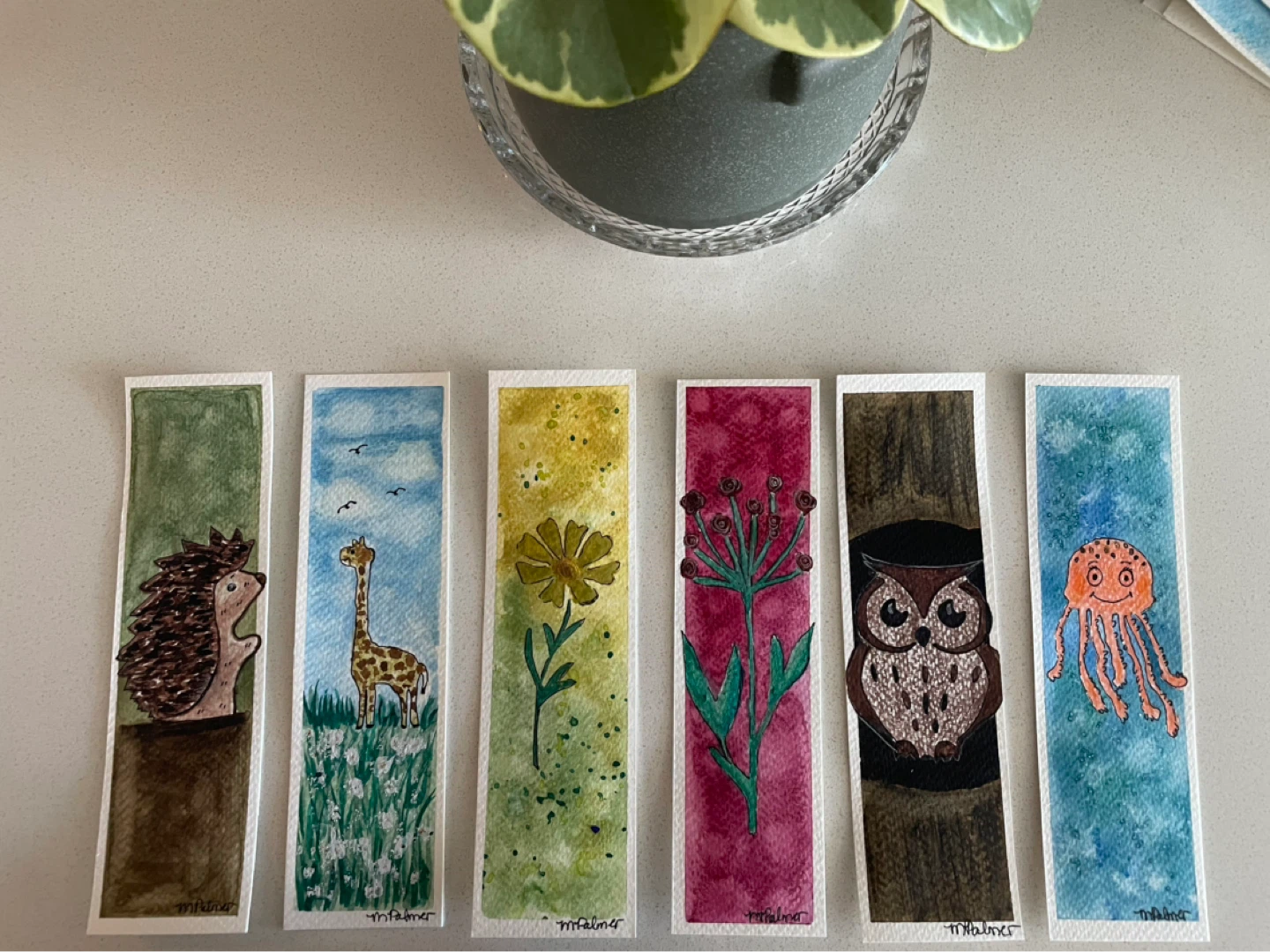 Watercolor bookmarks - photo 4