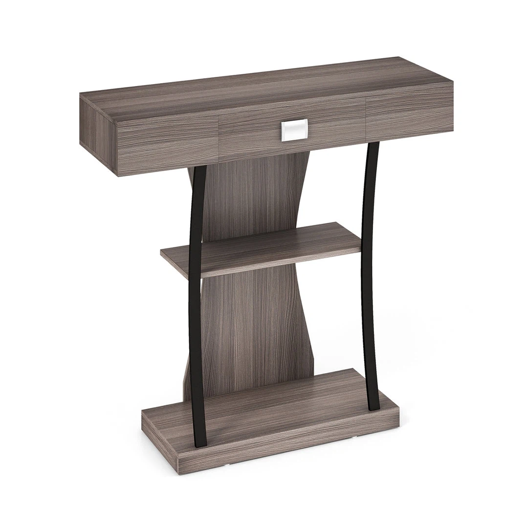 Console Table with Drawer and Shelves - photo 2