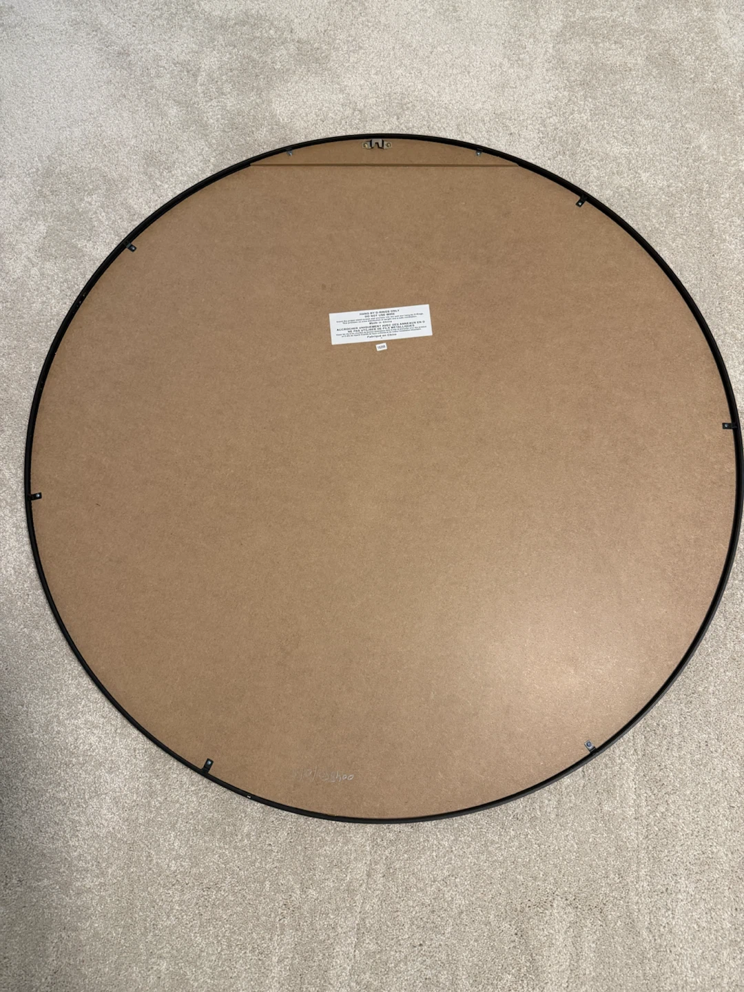Round Black Framed Mirror - photo 2