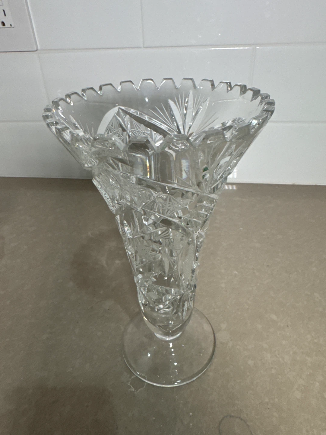 Crystal Glass Pedestal Cake Stand and Vase Set - photo 2