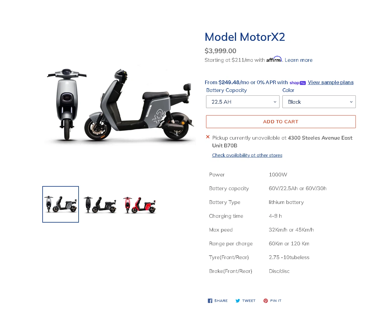 Model MotorX2 （used） - photo 2