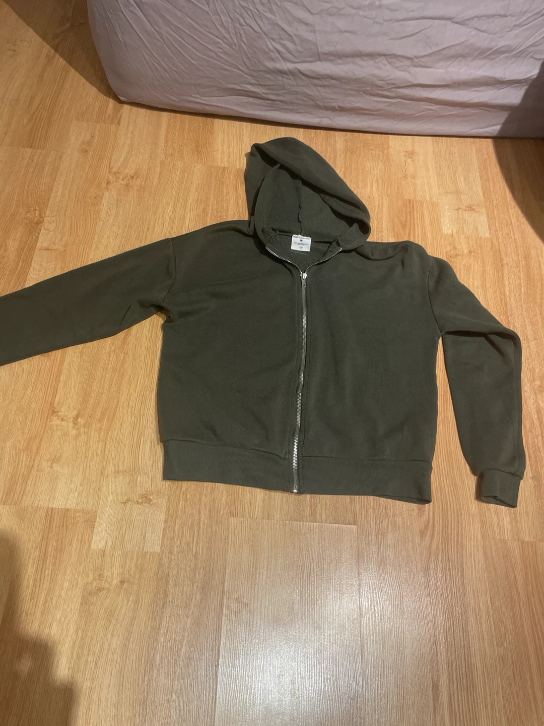 Dark green zip-up hoodie