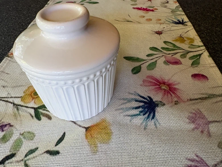White Ceramic butter Dish